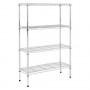 Scaffale in acciaio inox a 4 ripiani GRIGLIATI prof 40 H 150 cm