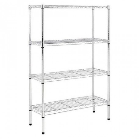 Scaffale in acciaio inox a 4 ripiani GRIGLIATI prof 40 H 150 cm