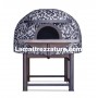 Forno a legna artigianale per pizzeria - Modello Mosaico ANTRACITE - Camera interna 100x100 cm