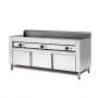 Cuocipiada a GAS - Su vano inox con ante - 125x73x96 cm