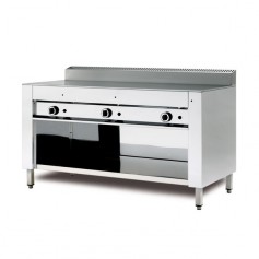 Cuocipiada a GAS - Su Vano INOX a Giorno - 125x73x96 cm