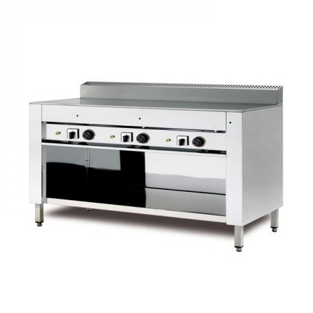 Cuocipiada Elettrico - Su vano a giorno INOX - 65x73x96 cm