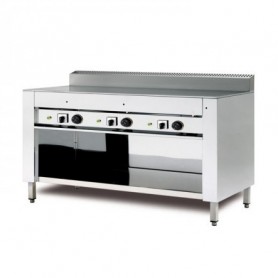 Cuocipiada Elettrico - Su vano a giorno INOX - 150x73x96 cm