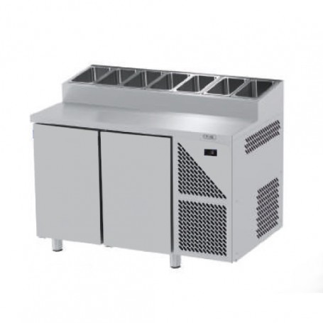 Tavoli Snack Refrigerati GN 1/1 - 2 Porte - Profondità 800mm - Motore Remoto