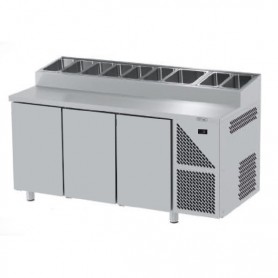 Tavoli Snack Refrigerati GN 1/1 - 3 Porte - Profondità 800mm - Motore Remoto
