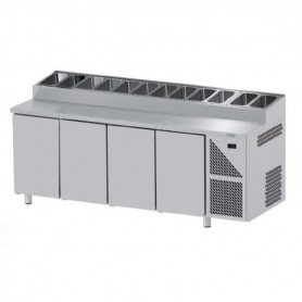 Tavoli Snack Refrigerati GN 1/1 - 4 Porte - Profondità 800mm - Motore Remoto