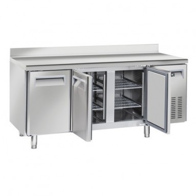 Tavoli Refrigerati INOX - MOTORE REMOTO - Positivi - Profondità 70 - Tropicalizzati con Alzatina 
